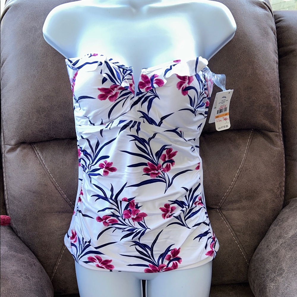 Tommy Bahama Oasis Blossoms V Wire Bandeau - Small - New